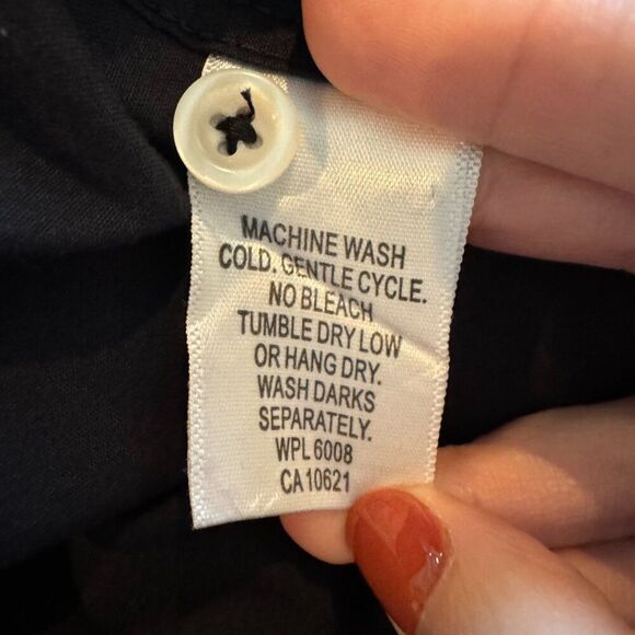 Panhandle Rough Stock Men’s Long Sleeve Western Shirt Black Contrast Stitch M - Picture 9 of 10